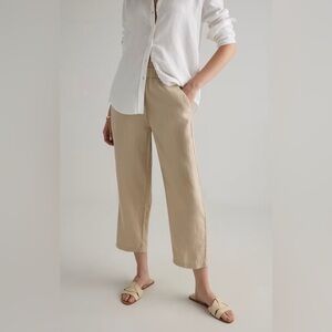 Quince 100% European Cropped Linen Pants‎